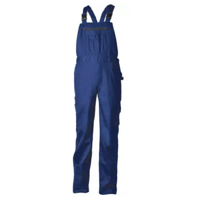 PANTALONI CU PIEPTAR COMMANDER, ALBASTRU REGAL 100% BUMBAC S - sefira.ro