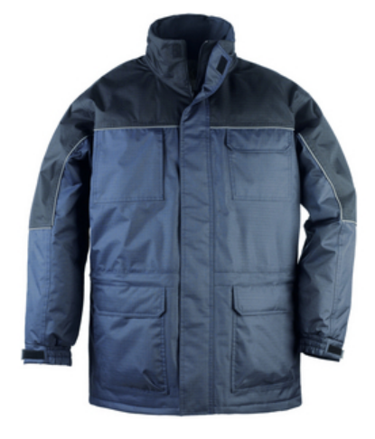 Winter jacket, padded RIPSTOP 4in1, size L, blue with black, COVERGUARD