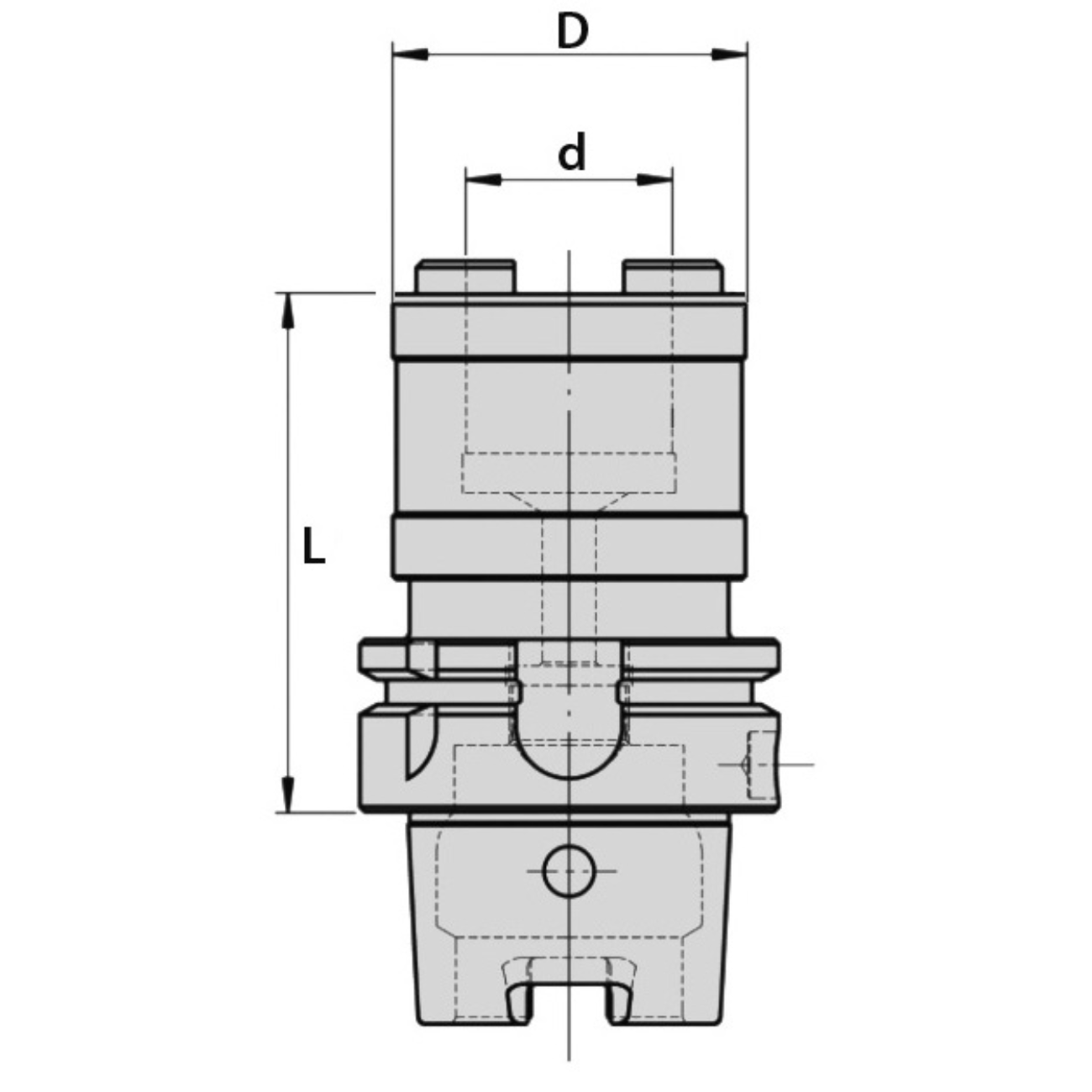 Tapping tool holder without axial compensation DIN 69893 HSK A SCM