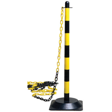 Lant si stalp de semnalizare, culoare galben-negru, COVERGUARD - sefira.ro
