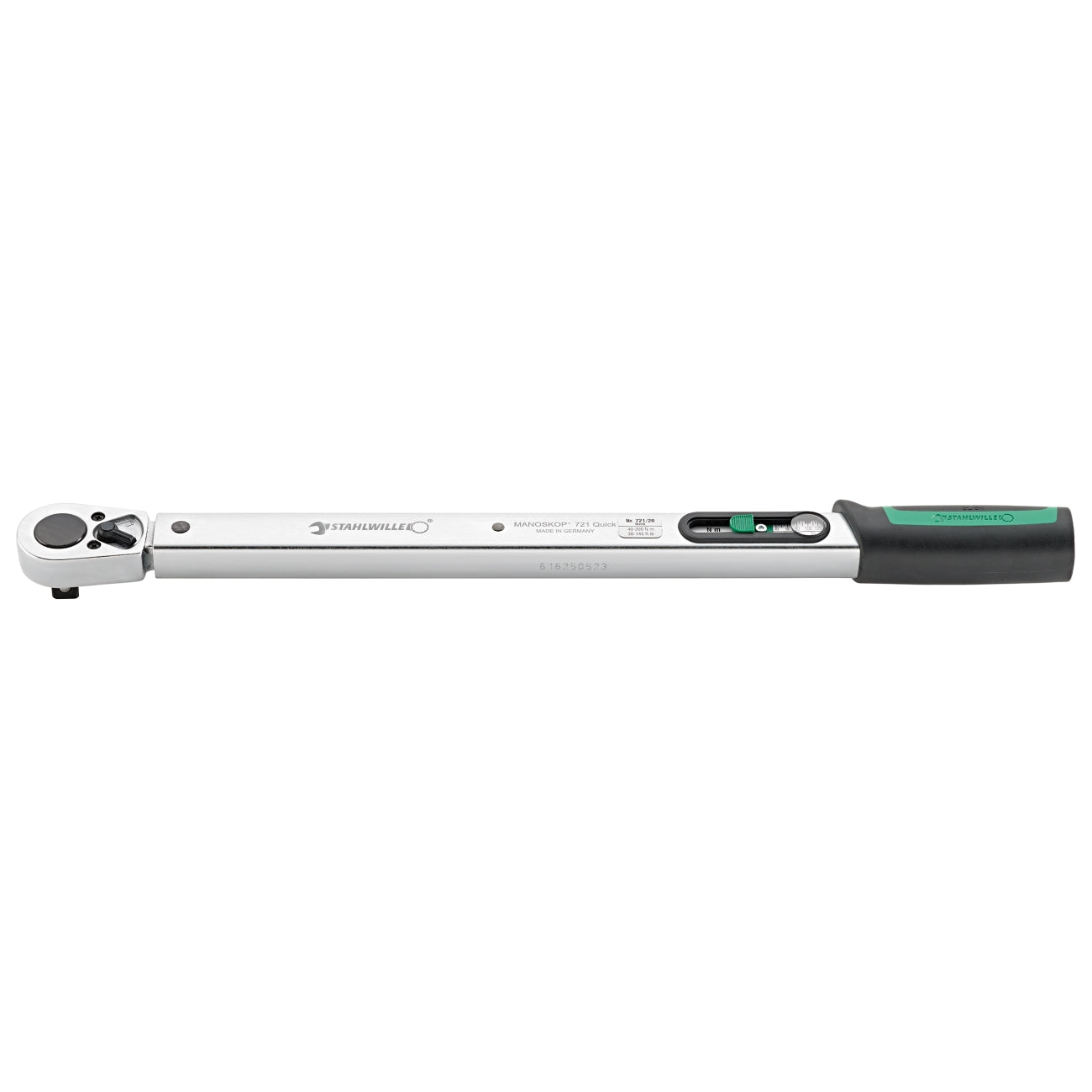 Click-action torque wrench with ratchet STAHLWILLE MANOSKOP 721 QUICK