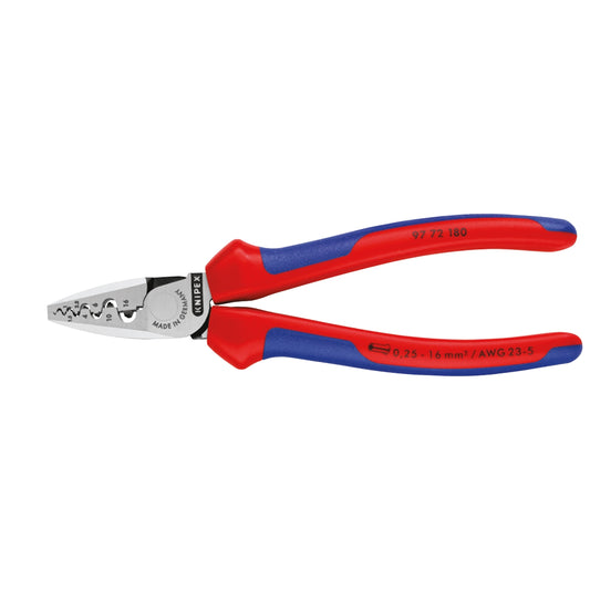 Crimping pliers for tool holders with two-component handles KNIPEX 97 72 180