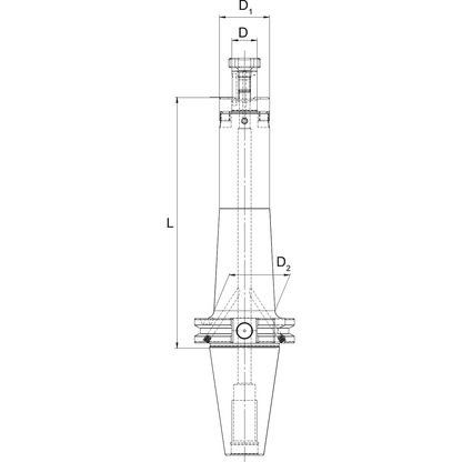 Milling cutter holder with combined drive DIN 69871 SK form AD+B EROGLU