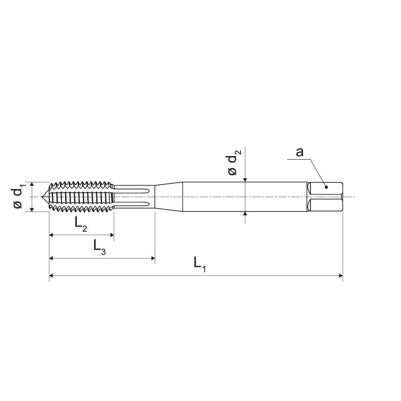 KERFOLG stainless steel forming tap for blind and through holes M