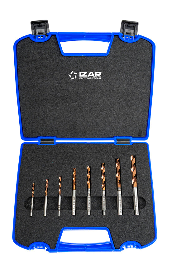 Burghiu PMX   Inox / materiale dure - 6016 - Set 3-3.3-4-4.2-5-6-6.8-8 mm - X-ALCR IZAR