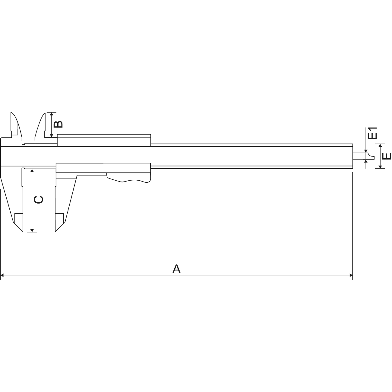 Subler vernier monobloc ALPA AB025