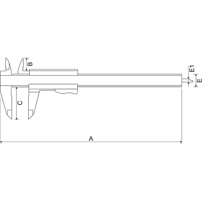 Subler vernier monobloc ALPA AB025