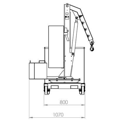 360° ballast rotary cranes with manual extension M9415 B-HANDLING