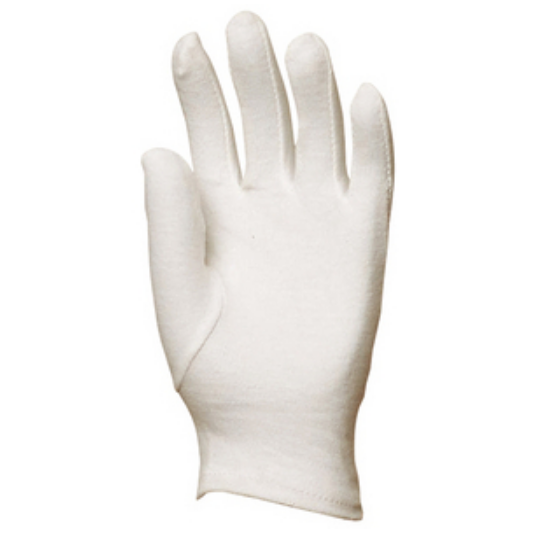 MĂNUȘI DIN BUMBAC CUSUTE BOY, ALB, CAUCIUCAT LA ÎNCHEIĂTURI, marimea 6 - sefira.ro