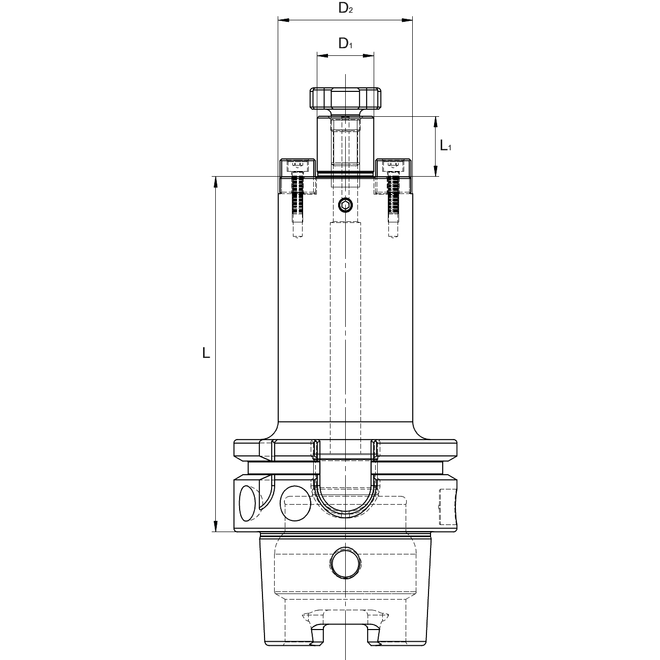 Fixed drive milling tool holder DIN 69893 HSK A EROGLU