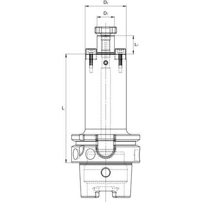 Fixed drive milling tool holder DIN 69893 HSK A EROGLU