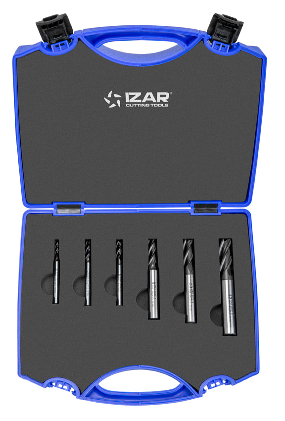 PMX DIN844N NZ Cutter - 6600 - AZUL Set 4-5-6-8-10-12 TIALN-TOP - TIALN-TOP IZAR
