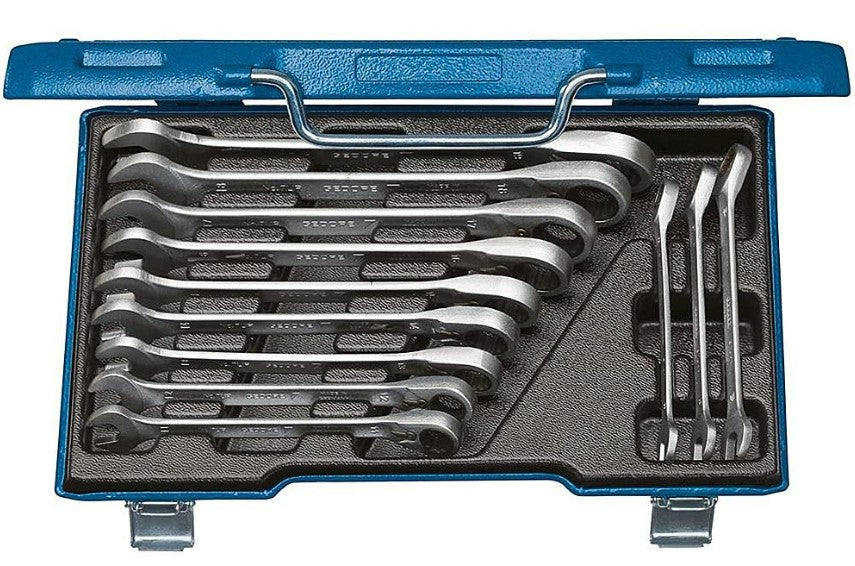 Set chei combinate cu clichet, comutabile, dimensiune 8-19 mm, 5 buc, ambalaj plastic, 7 UR-005, GEDORE - sefira.ro