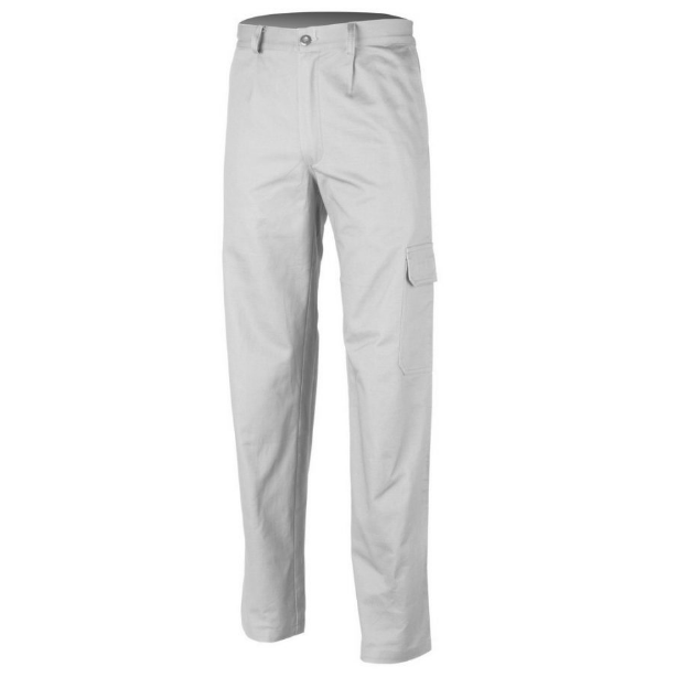 PANTALONI PE TALIE INDUSTRY, ALB, 65%PES-35%BUMBAC, 245G_L ( - sefira.ro