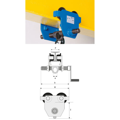 Carucioare pentru elevatoare manuale cu lant - sefira.ro
