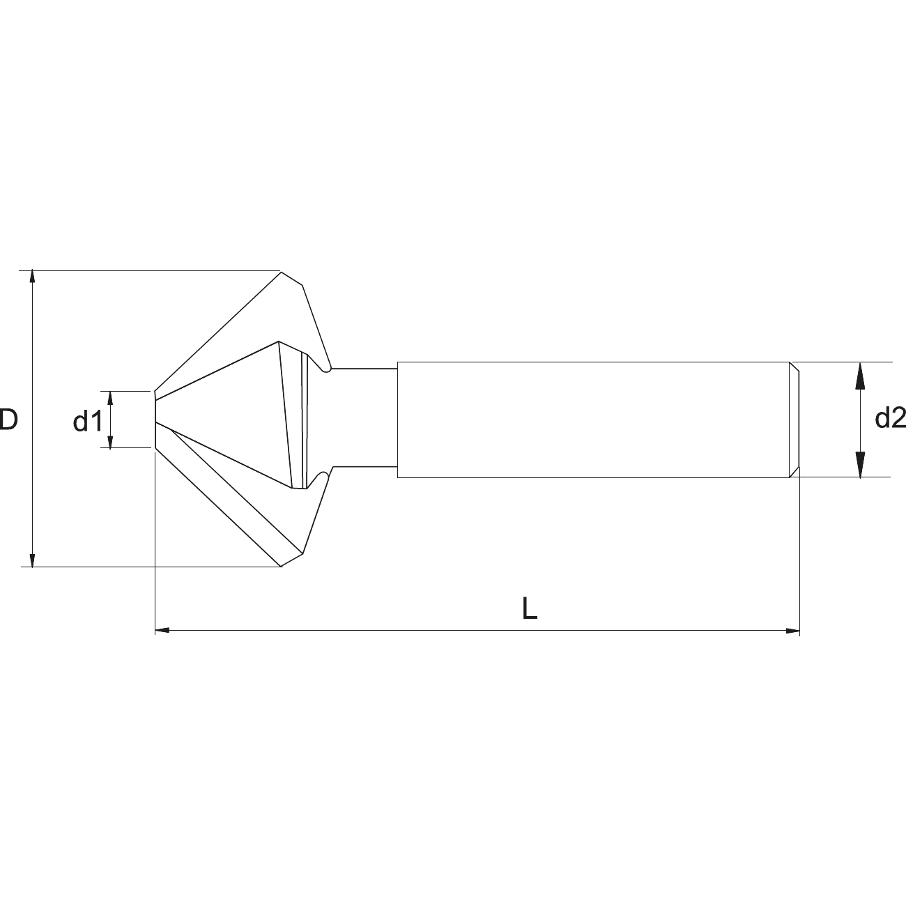 HSS 90° taper tap KERFOLG Z3