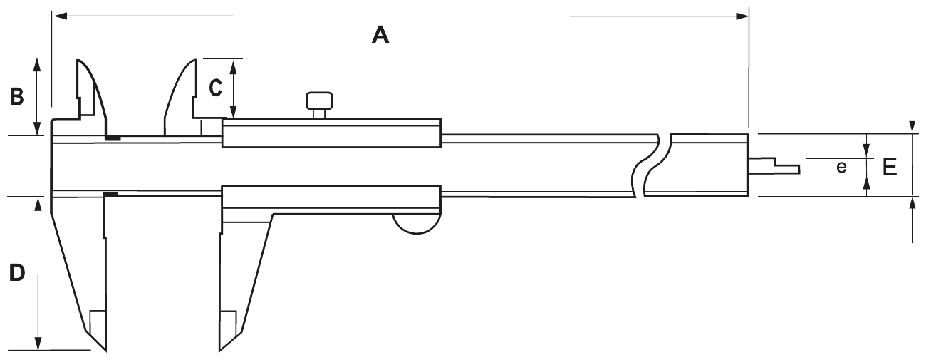 Subler vernier monobloc ALPA AB017