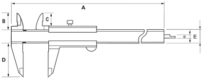 Subler vernier monobloc ALPA AB017