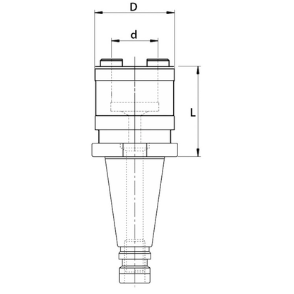 Threading tool holder with axial compensation DIN 2080 SCM