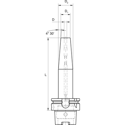 Tool holder with shrink fit DIN 69893 HSK A 100 KERFOLG