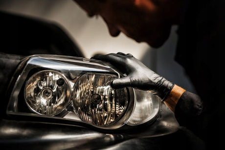 Manusi gogrip negre, de unica folosinta, nitril, nepudrate, textura diamant, marimea L (8-9), MERCATOR® - sefira.ro