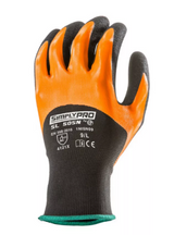 Manusi de protectie EUROLITE, marimea 6, dublu strat, antialunecare, negru/portocaliu, COVERGUARD - sefira.ro