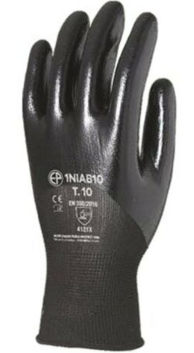 Manusi de protectie EUROLITE EP, marimea 7, imersate in nitril negru 3/4, pentru conditii poluate, COVERGUARD - sefira.ro