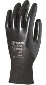 Manusi de protectie EUROLITE EP, marimea 7, imersate in nitril negru 3/4, pentru conditii poluate, COVERGUARD - sefira.ro