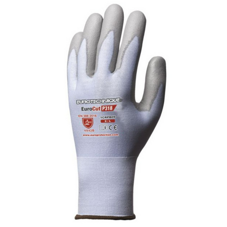 Manusi de protectie EUROCUT P318, anti taiere, marimea 6, TD-18, EUROTEHNIQUE - sefira.ro