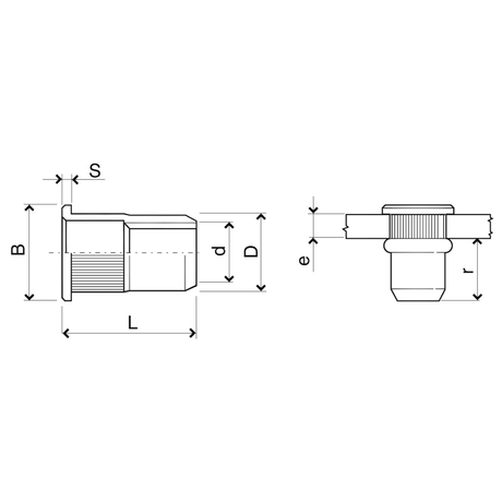 Insertii filetate cu cap rotund din otel galvanizat FAR - sefira.ro