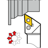 Suporturi de scule de strunjire externe pentru placute negative KERFOLG TURN forma D - PDJNR/ - sefira.ro