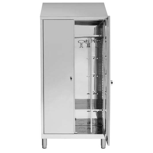 Dirty/clean clothes cabinets made of AISI 430 stainless steel