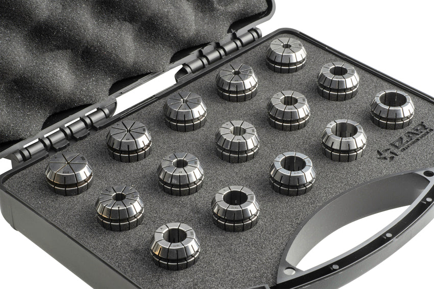 Bucsa elastica ER de precizie 10-MICRON DIN-6499B - 8391 - Set ER11 - 13 pcs. (1 - 1.5 - 2 - 2.5 - 3 - 3.5 - 4 - 4.5 - 5 - 5.5 - 6 - 6.5 - 7) IZAR