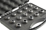Bucsa elastica ER de precizie 10-MICRON DIN-6499B - 8391 - Set ER11 - 13 pcs. (1 - 1.5 - 2 - 2.5 - 3 - 3.5 - 4 - 4.5 - 5 - 5.5 - 6 - 6.5 - 7) IZAR