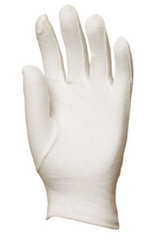 MĂNUȘI DIN BUMBAC CUSUTE BOY, ALB, CAUCIUCAT LA ÎNCHEIĂTURI, marimea 6 - sefira.ro