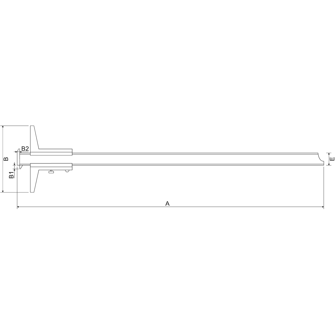 Subler de adancime glisant cu carlig dublu ALPA AB062