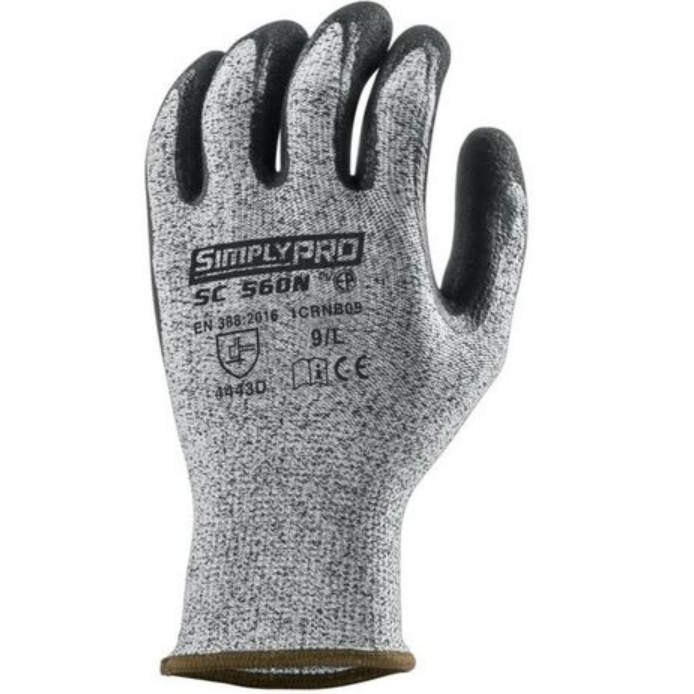 Manusi de protectie SIMPLY PRO SC 560N, marimea 6, gri/negru, EUROTEHNIQUE - sefira.ro