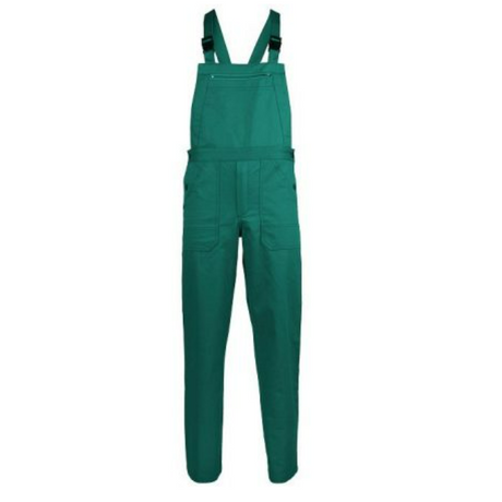 PANTALONI CU PIEPTAR PARTNER, VERDE, 100% BUMBAC, 250G_L (cs - sefira.ro