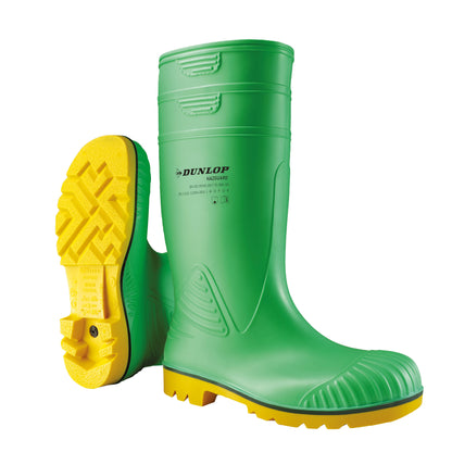 Cizme de protectie cu bombeu, marimea 39, Acifort HazGuard green, S5 SRA, verde-bej, DUNLOP®