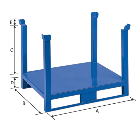 Metal pallet stacking rack