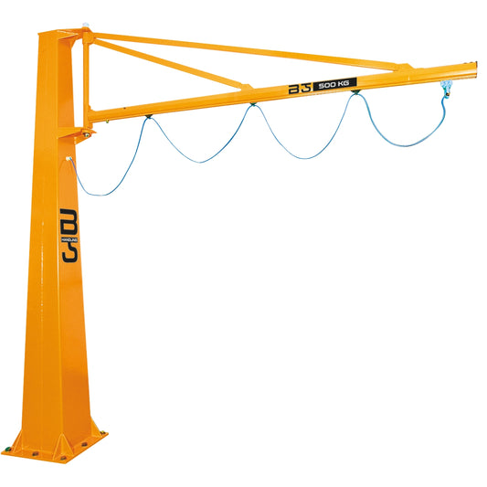 JIB cranes mounted on profile columns are GIS SYSTEM KB B-HANDLING