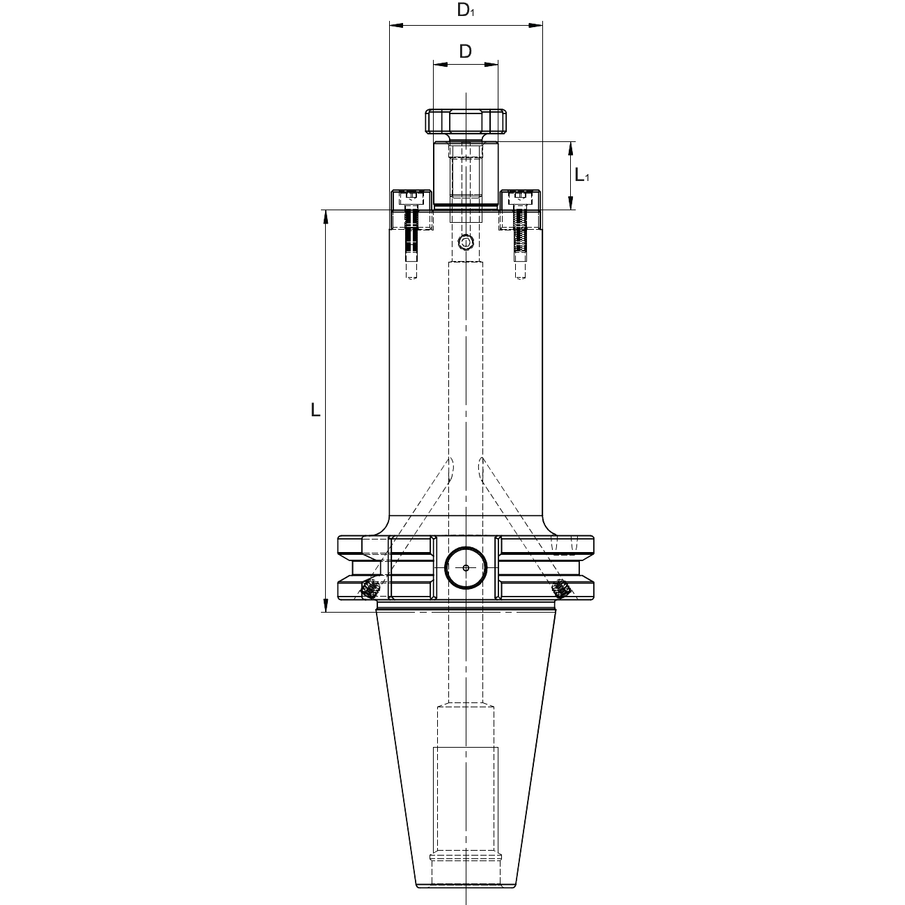 Tool holder for milling head with fixed drive DIN 69871 SK 40 AD+B EROGLU