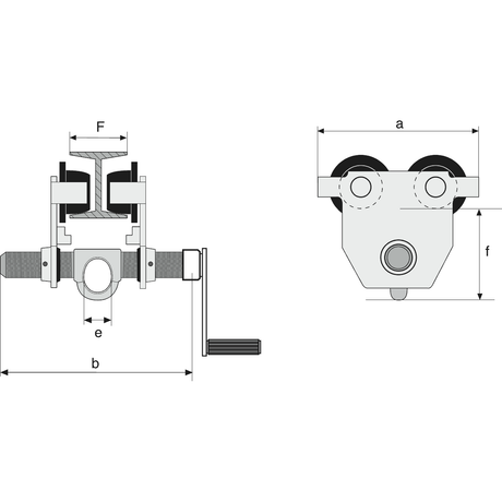 Carucioare pentru elevatoare manuale cu lant - sefira.ro