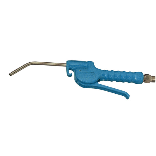 Acetal resin blow guns with bent spout