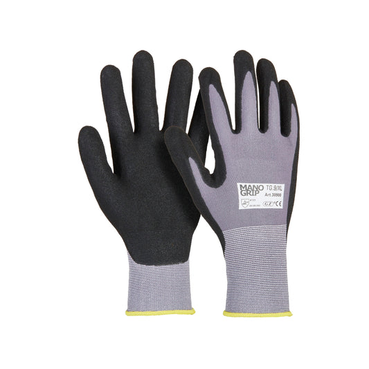 Nitrile coated nylon work gloves