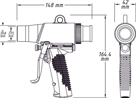 Pistol de suflat/aspirat; cu schimbare de sens - sefira.ro
