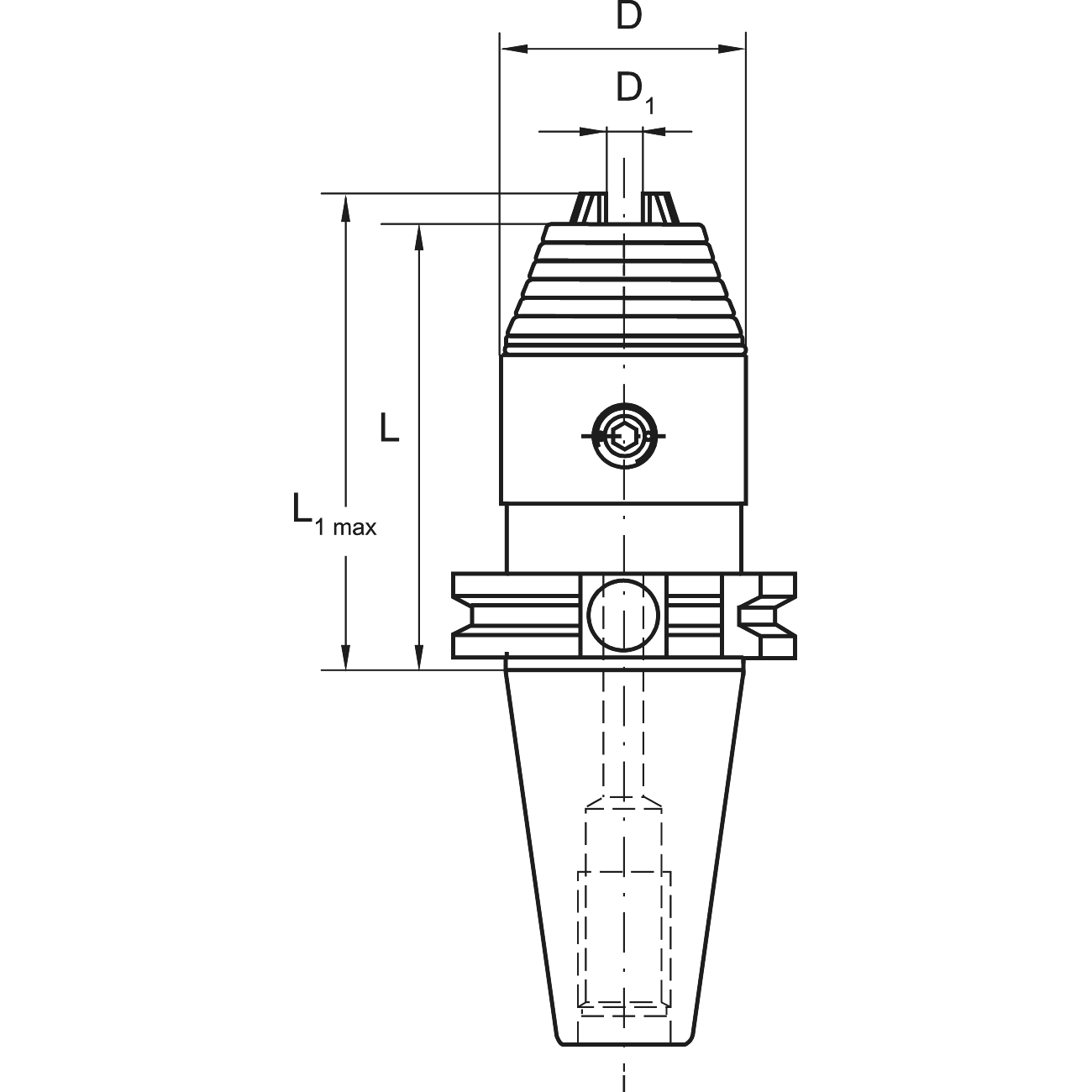 Quick-release drill chuck DIN 69871 SK form A KERFOLG