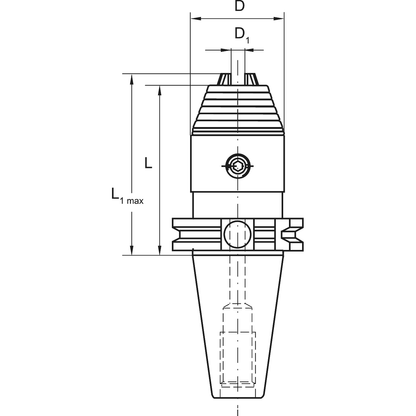 Quick-release drill chuck DIN 69871 SK form A KERFOLG