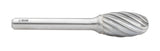 Freza Biax carbura tip E OVAL - 9257 - 12.70x06.00 mm DENTADO INOX IZAR