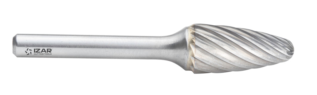 Carbide burr type F BALL-NOSED-TREE - 9268 - 09.60X06.00 mm STAINLESS STEEL CUT IZAR